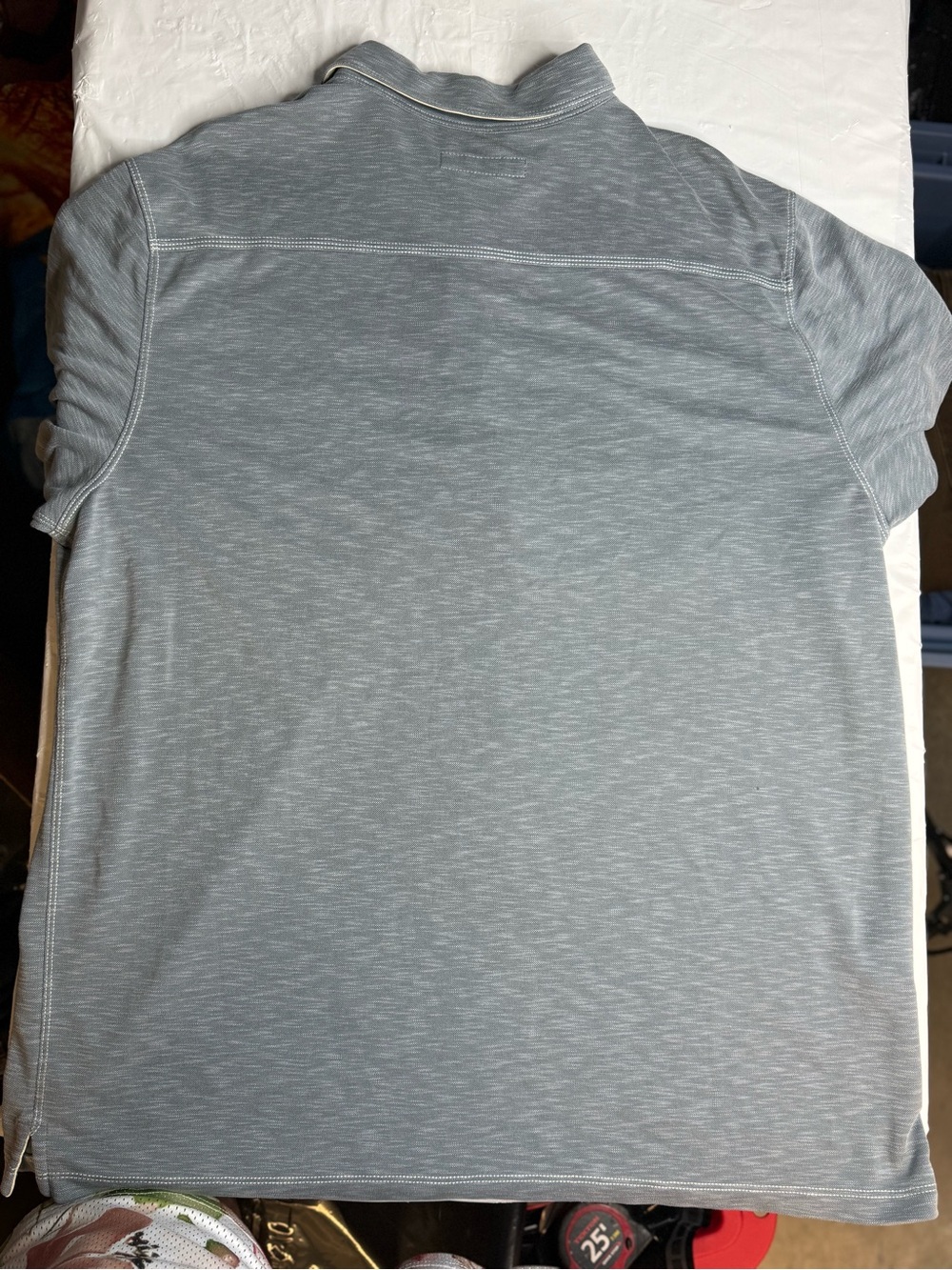 Tommy Bahama Mens XL Gray Polo Shirt Short Sleeve Embroidered Logo - Picture 7 of 7